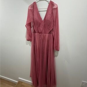 Marchesa Notte Tulle Pink Evening Gown